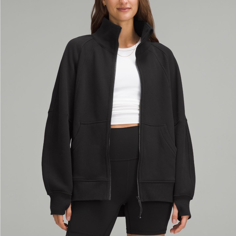 Lululemon Black Funnel-Neck Full zip Hoodie XS-S new